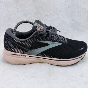 Brooks Ghost 14 Womens Running Shoes Black Pink Size 10 B Medium